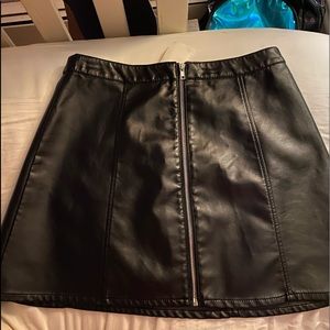 Faux leather skirt